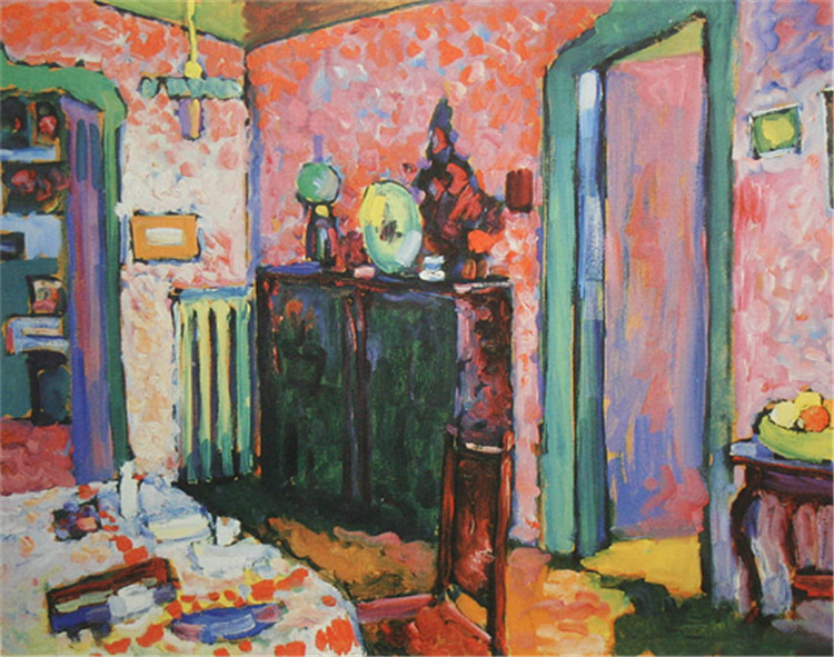 Interior (My Dining Room Wassily Kandinsky Abstract Painting